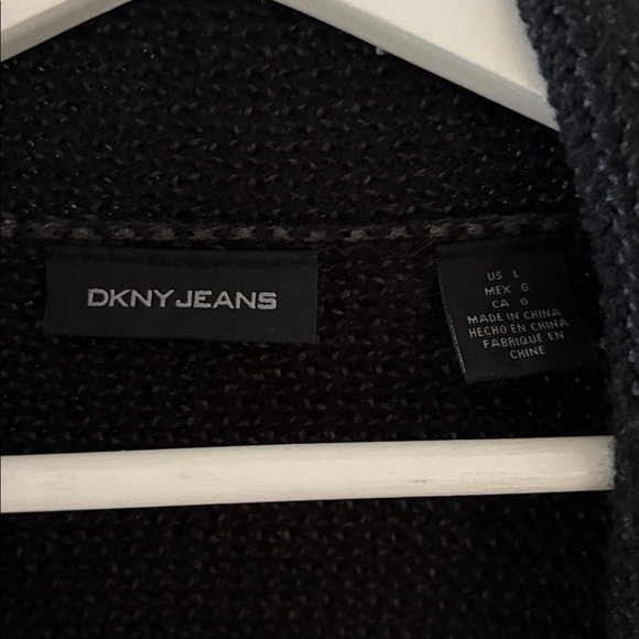DKNY Men's Black Cardigan Sweater - Picture 2 of 5